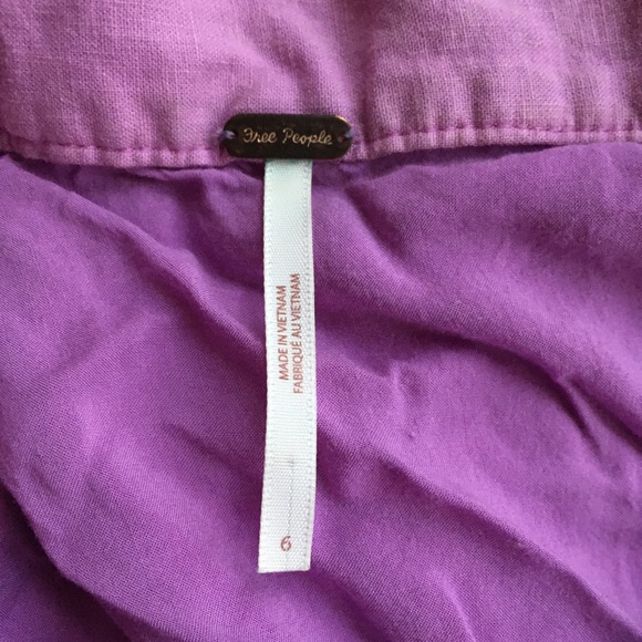 Free People Tori Side Ruched Mini Skirt Purple - Picture 8 of 8